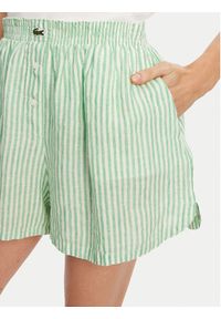 Lacoste Szorty materiałowe FF0226 Zielony Relaxed Fit. Kolor: zielony. Materiał: len #4