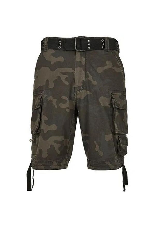 BUILD YOUR BRAND - Szorty Cargo Męskie Camo Savage. Kolor: zielony, wielokolorowy, brązowy