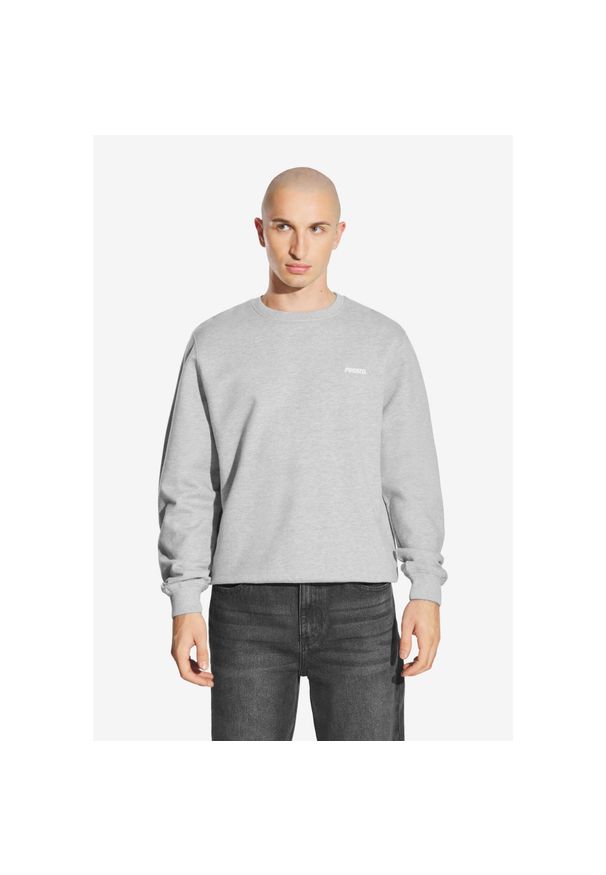 Bluza sportowa męska Prosto Subtle Logo bez kaptura. Typ kołnierza: bez kaptura. Kolor: szary