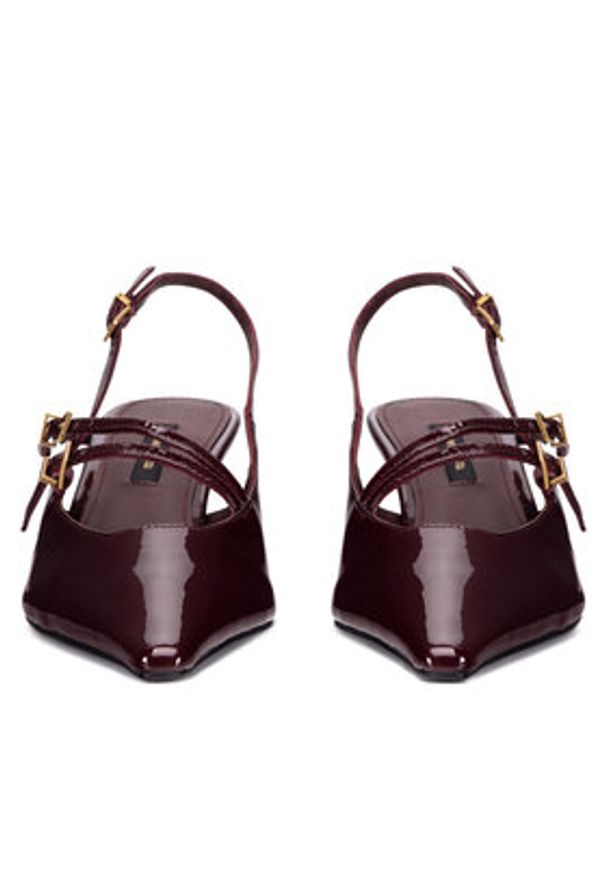 Gino Rossi Czółenka RAFA-116131 Bordowy. Kolor: czerwony. Materiał: lakier, skóra