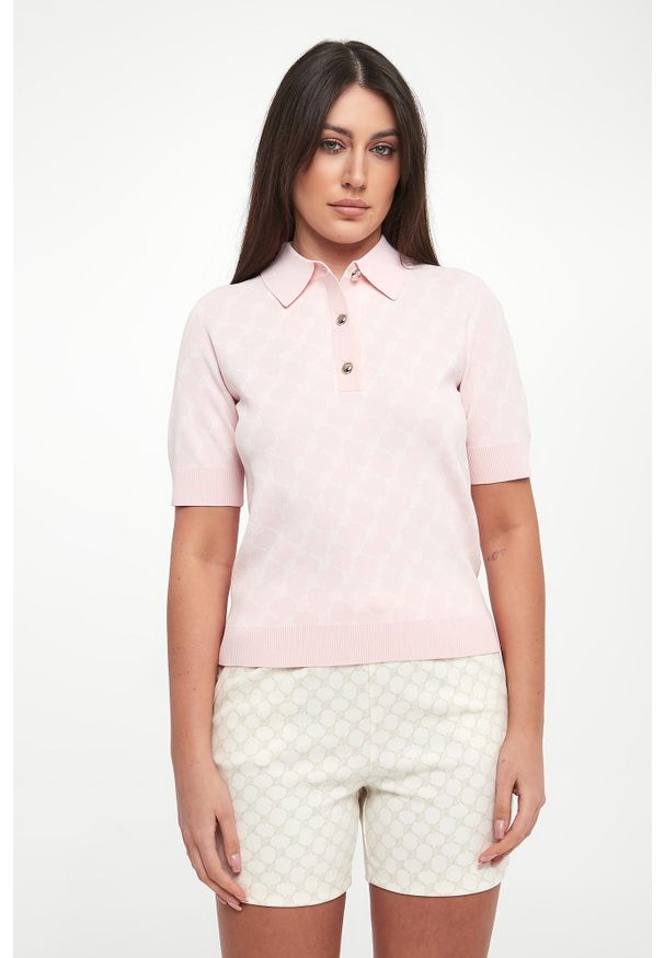 Polo damskie z logo Kella JOOP!. Typ kołnierza: polo