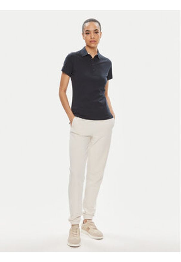 Helly Hansen Polo W Crew Pique 2 Polo 53055 Granatowy Slim Fit. Typ kołnierza: polo. Kolor: niebieski. Materiał: bawełna