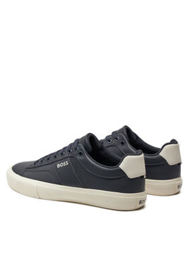 BOSS - Boss Sneakersy Aiden Tenn Flpp 50517289 Granatowy. Kolor: niebieski. Materiał: skóra