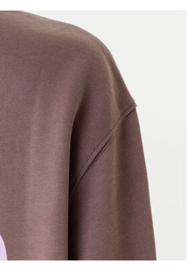 Hugo - HUGO Bluza 50545052 Brązowy Oversize. Kolor: brązowy. Materiał: bawełna