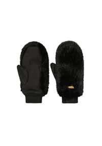 Rękawiczki futrzane damskie Barts. Kolor: czarny. Materiał: futro. Sezon: zima. Sport: turystyka piesza #1