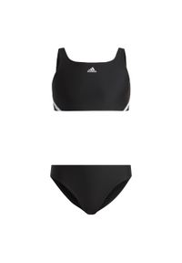 Adidas - Bikini 3-Stripes. Kolor: czarny, biały, wielokolorowy. Materiał: materiał