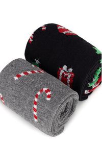 Lasocki Zestaw 2 par wysokich skarpet męskich 2MB-001-AW24 (2-pack) Szary. Kolor: szary. Materiał: bawełna #3