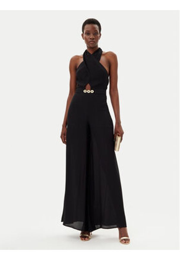 SIMONA CORSELLINI - Simona Corsellini Kombinezon P25CPTU00501 Czarny Regular Fit. Kolor: czarny. Materiał: wiskoza