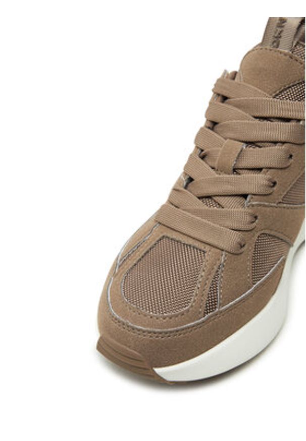 DKNY Sneakersy Zofi K4402944 Brązowy. Kolor: brązowy. Materiał: materiał