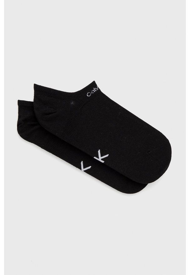 Calvin Klein Skarpetki (2-pack) damskie kolor czarny. Kolor: czarny