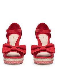 DeeZee Espadryle WYL2710-02 Czerwony. Kolor: czerwony. Materiał: materiał