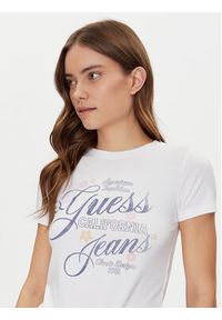 Guess Jeans T-Shirt W5GI24 J1314 Biały Regular Fit. Kolor: biały. Materiał: bawełna #5