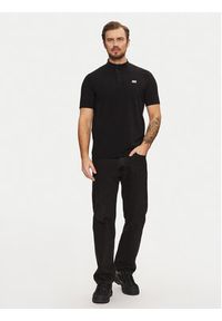 Karl Lagerfeld - KARL LAGERFELD Polo 745089 551221 Czarny Regular Fit. Typ kołnierza: polo. Kolor: czarny. Materiał: bawełna