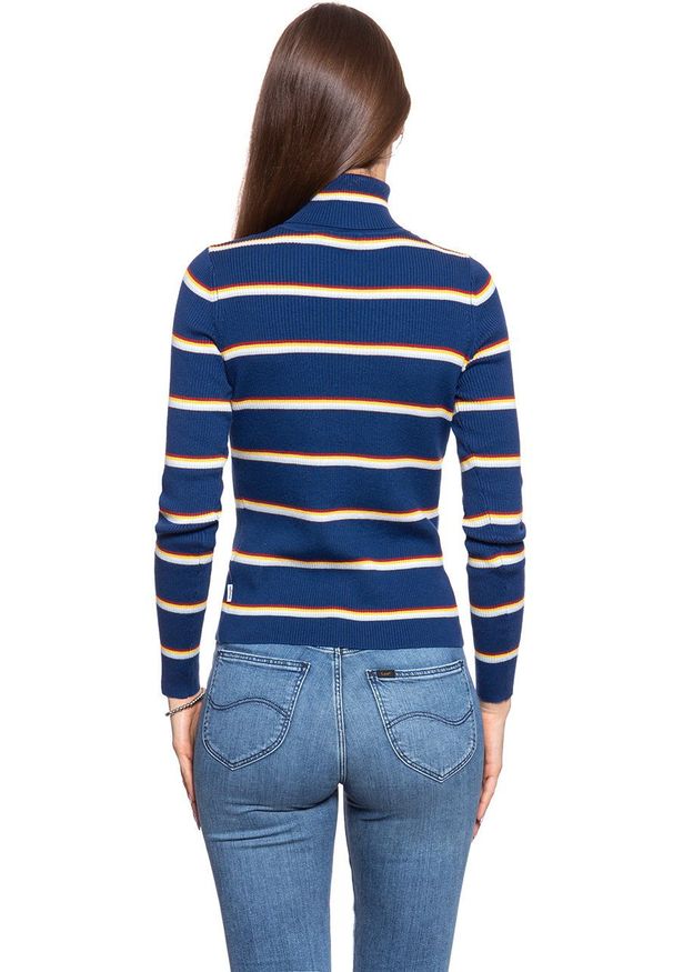 Wrangler - DAMSKI SWETER WRANGLER TURTLE NECK BLUE DEPTHS W8N0PWXJY 112132401