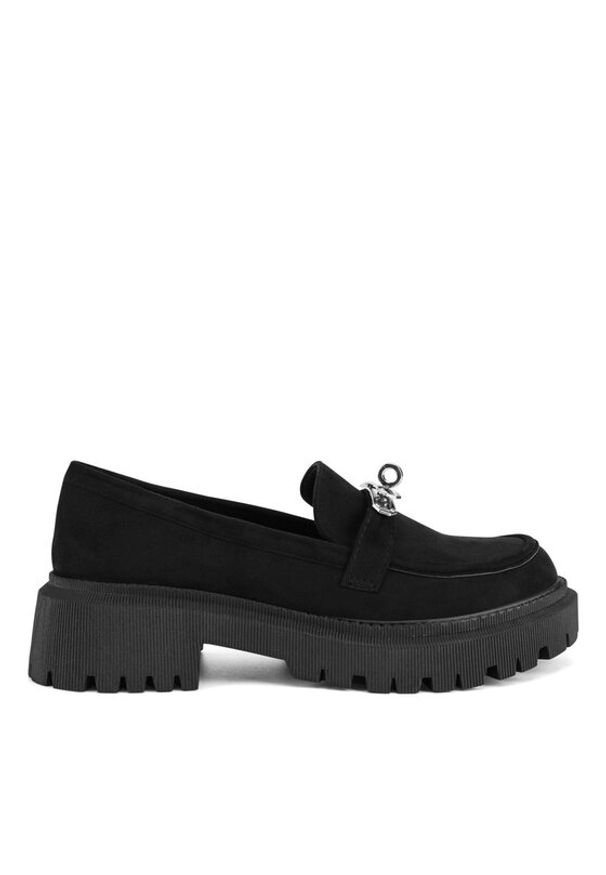 DeeZee Loafersy BBT-22663-1 Czarny. Kolor: czarny. Materiał: materiał