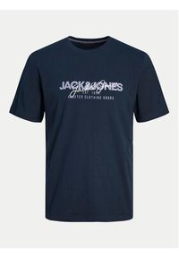 Jack & Jones - Jack&Jones T-Shirt Alvis 12256803 Granatowy Standard Fit. Kolor: niebieski. Materiał: bawełna #6