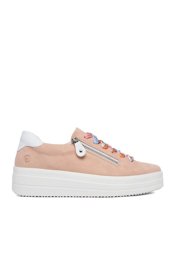 Sneakersy Remonte. Kolor: różowy
