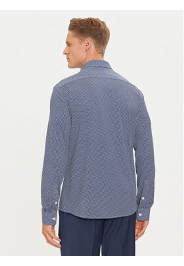BOSS - Boss Koszula Roan 50522091 Niebieski Slim Fit. Kolor: niebieski. Materiał: syntetyk