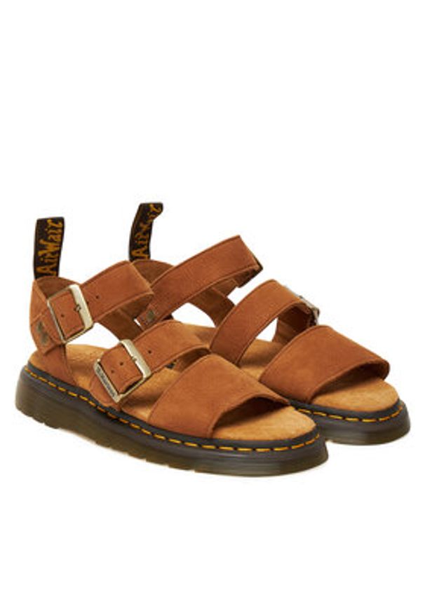 Dr. Martens Sandały Gryphin DM40625200 Brązowy. Kolor: brązowy. Materiał: nubuk, skóra