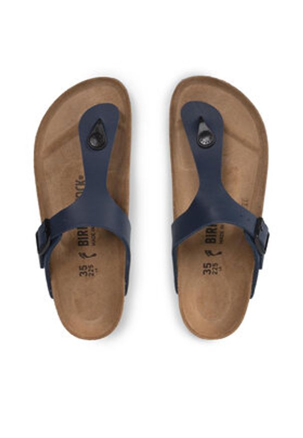 Birkenstock Japonki Gizeh Bs 0143623 Granatowy. Kolor: niebieski. Materiał: skóra