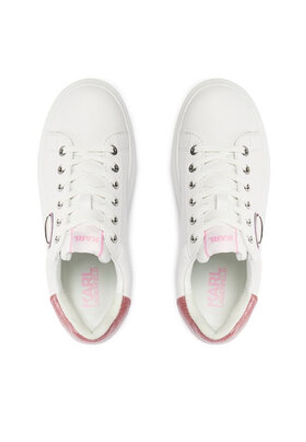Karl Lagerfeld - KARL LAGERFELD Sneakersy KL62530N Biały. Kolor: biały. Materiał: skóra