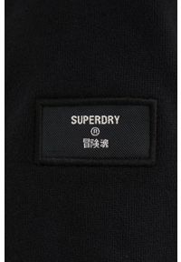 Superdry spodnie dresowe męskie kolor czarny gładkie. Kolor: czarny. Materiał: dresówka. Wzór: gładki