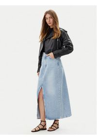Pepe Jeans Spódnica jeansowa PL901211 Niebieski Regular Fit. Kolor: niebieski. Materiał: bawełna #5