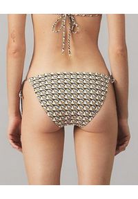 Tory Burch - TORY BURCH - Wiązany dół od bikini w geometryczne wzory. Kolor: brązowy. Materiał: materiał. Wzór: geometria #6