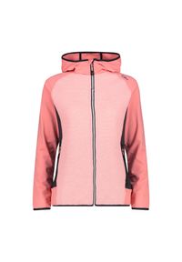 Damska kurtka z kapturem CMP. Typ kołnierza: kaptur. Kolor: różowy, wielokolorowy, czarny. Materiał: polar. Sport: turystyka piesza #1