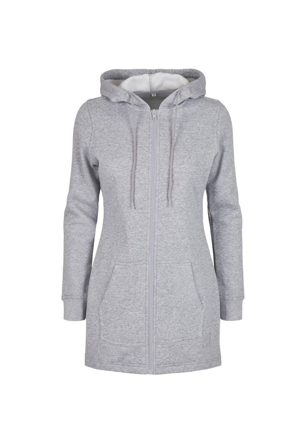 BUILD YOUR BRAND - Parka Dresowa Dla Kobiet. Kolor: szary. Materiał: dresówka