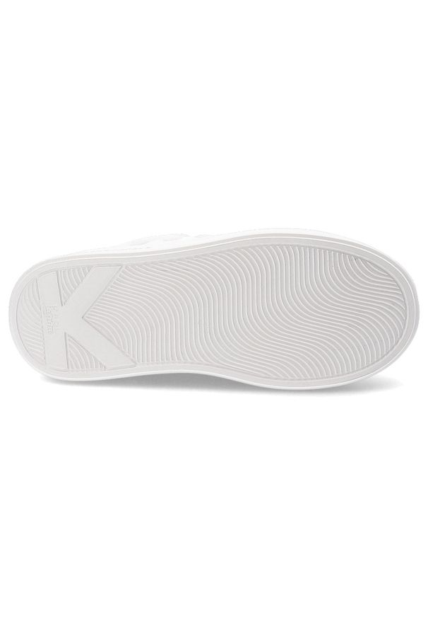 Białe Sneakersy Karl Lagerfeld Eleganckie Obuwie Damskie. Okazja: na co dzień. Zapięcie: sznurówki. Kolor: biały. Materiał: skóra. Styl: elegancki