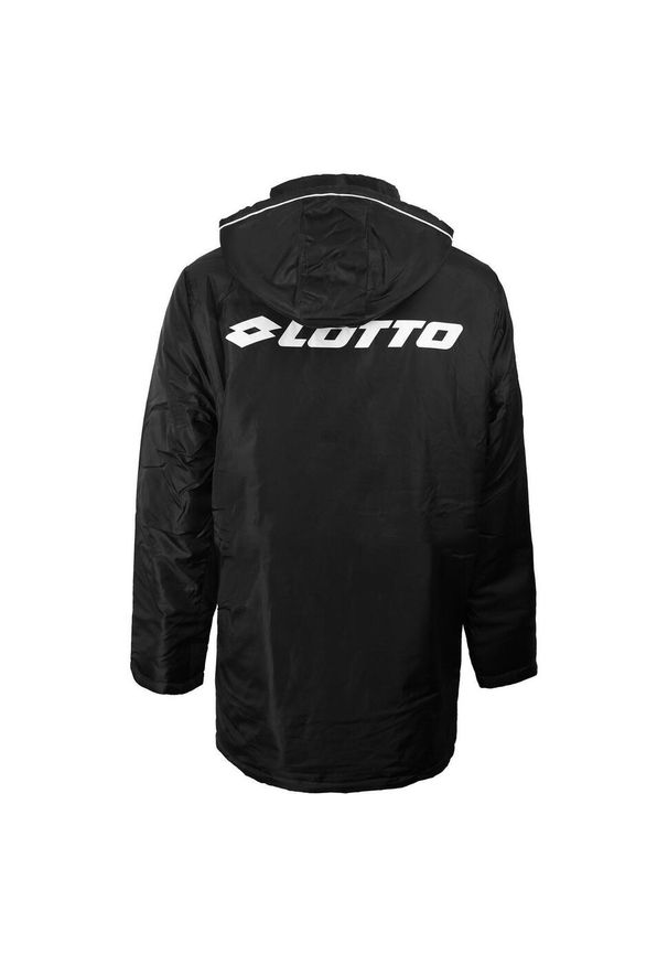 Kurtka piłkarska zimowa dla dzieci LOTTO JR DELTA PLUS PAD PL. Kolor: czarny. Sezon: zima. Sport: piłka nożna