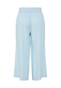 Pieces Kuloty Pia 17154737 Błękitny Wide Leg. Kolor: niebieski. Materiał: len
