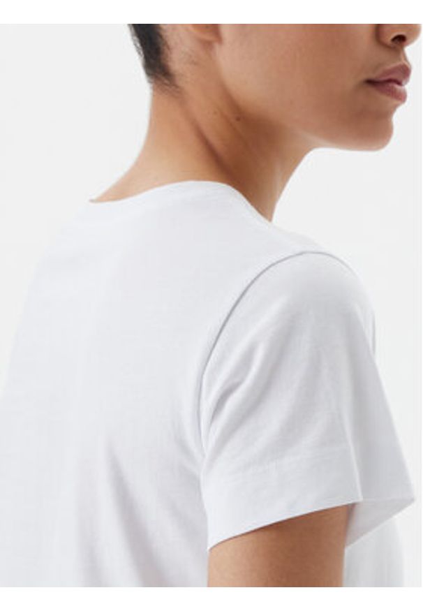 Pinko - PINKO T-Shirt Bussolotto 100373 A2OG Biały Regular Fit. Kolor: biały. Materiał: bawełna