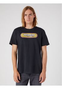 Wrangler T-Shirt Branded W773EEXV6 112331867 Czarny Regular Fit. Kolor: czarny. Materiał: bawełna