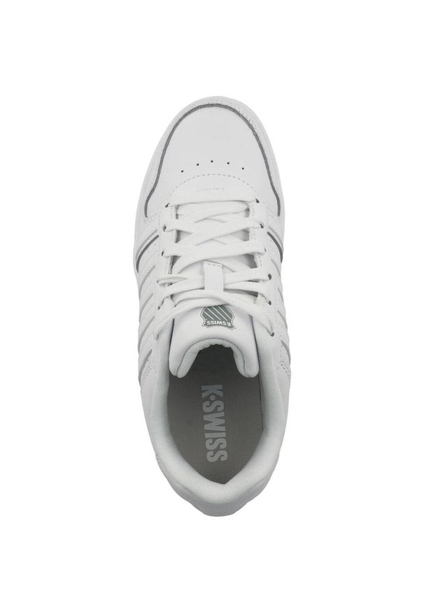 Buty do chodzenia damskie K-Swiss Court Palisades. Kolor: biały. Materiał: materiał, skóra, tkanina, syntetyk. Szerokość cholewki: normalna. Sport: turystyka piesza