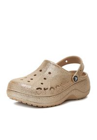Crocs Klapki BAYA PLATFORM CLOG 208459-212 Złoty. Kolor: złoty. Obcas: na platformie