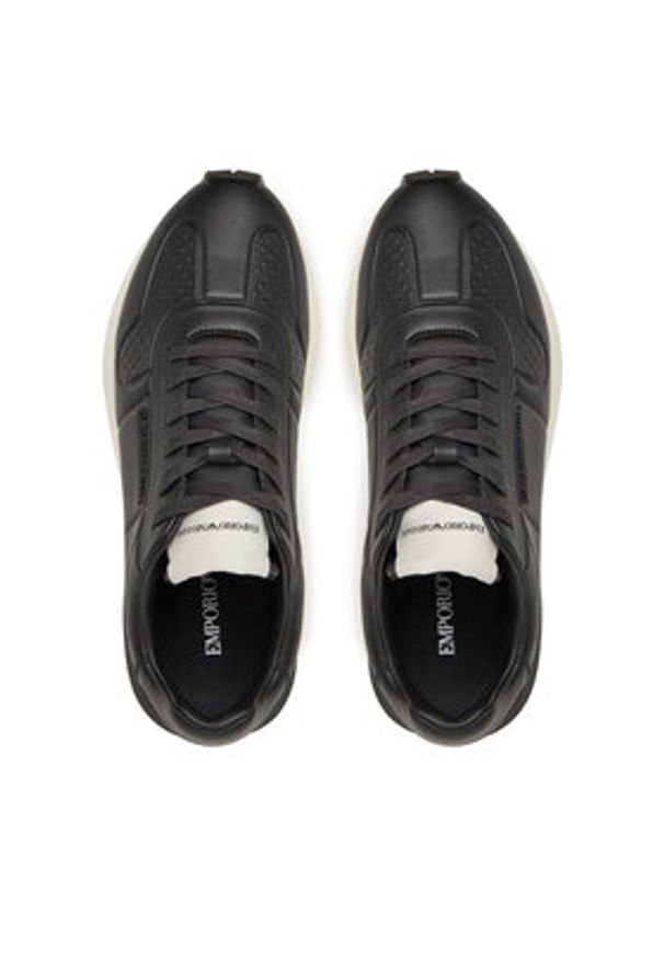 Emporio Armani Sneakersy X4X684 XR323 00002 Czarny. Kolor: czarny. Materiał: skóra