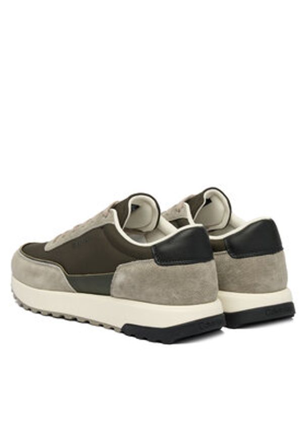 Calvin Klein Sneakersy Low Top Lace Up Repreve Mix HM0HM01714 Zielony. Kolor: zielony. Materiał: zamsz, skóra