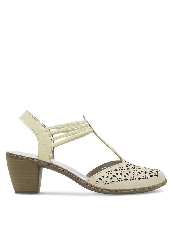 Sandały Rieker. Kolor: kremowy