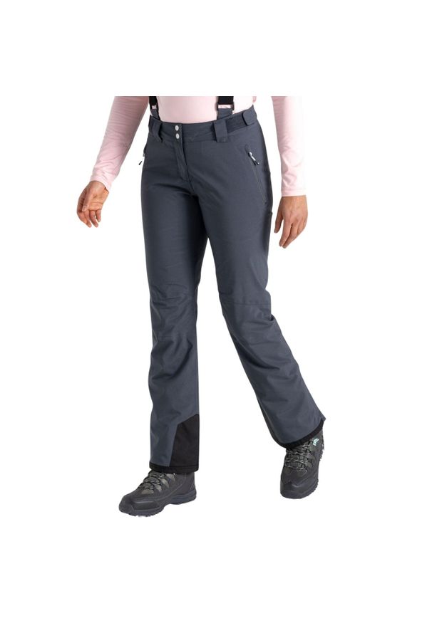 DARE 2B - Spodnie narciarskie damskie Dare2b Diminish z szelkami. Kolor: szary. Materiał: poliester. Sezon: zima. Sport: narciarstwo