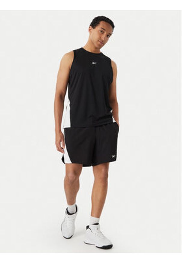 Reebok Tank top Mikolaj RK25878CCM Czarny Regular Fit. Kolor: czarny. Materiał: syntetyk