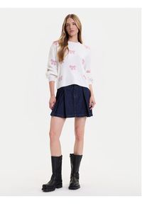 only - ONLY Sweter Bora 15360712 Biały Regular Fit. Kolor: biały. Materiał: syntetyk #6