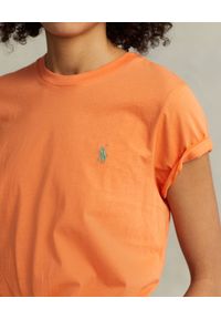 Ralph Lauren - RALPH LAUREN - Pomarańczowy t-shirt z logo. Kolor: pomarańczowy. Materiał: bawełna. Styl: klasyczny