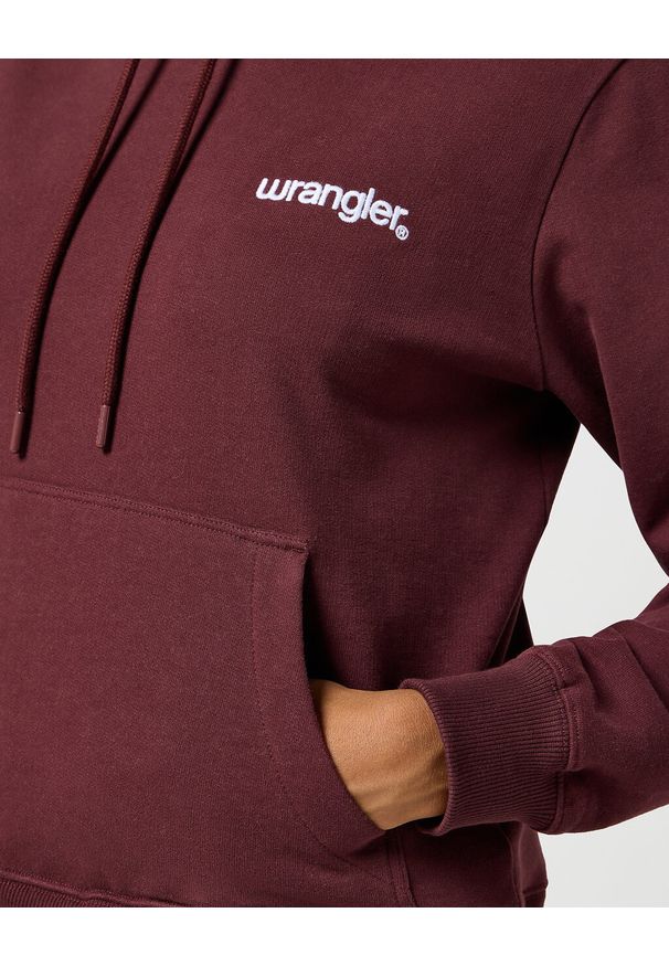 Wrangler - WRANGLER DAMSKA BLUZA REGULAR HOODIE DAHLIA 112356460 W6S4018506
