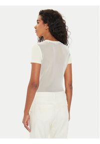 Guess T-Shirt W4YI24 J1314 Écru Regular Fit. Materiał: bawełna