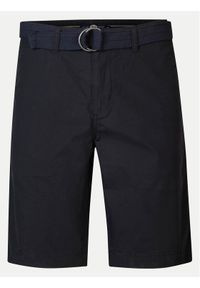 Petrol Industries Szorty materiałowe M-1040-SHO501 Czarny Slim Fit. Kolor: czarny. Materiał: bawełna