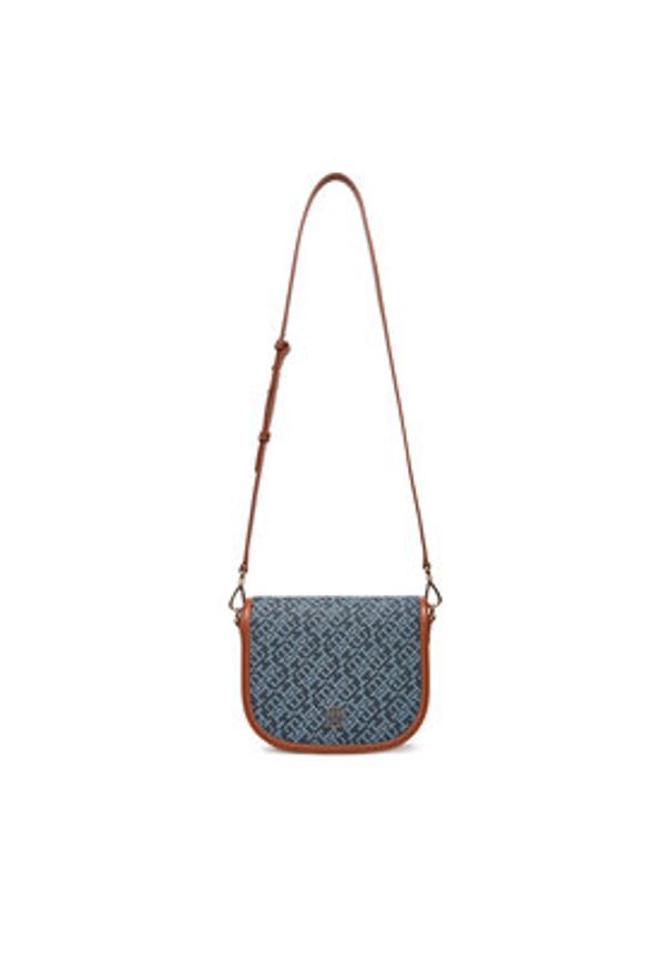 TOMMY HILFIGER - Tommy Hilfiger Torebka Th Monoplay Leather Saddle Bag AW0AW17414 Granatowy. Kolor: niebieski. Materiał: skórzane