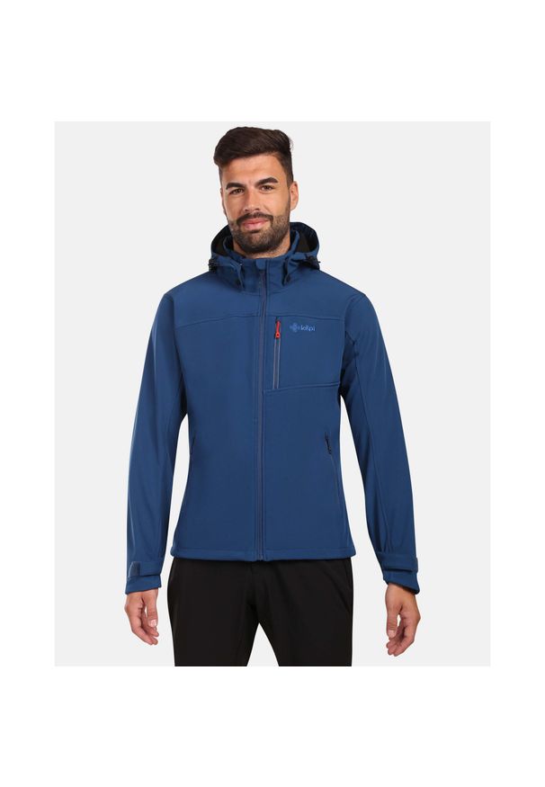 Męska kurtka softshell Kilpi RAVIO-M. Kolor: niebieski. Materiał: softshell. Sport: turystyka piesza