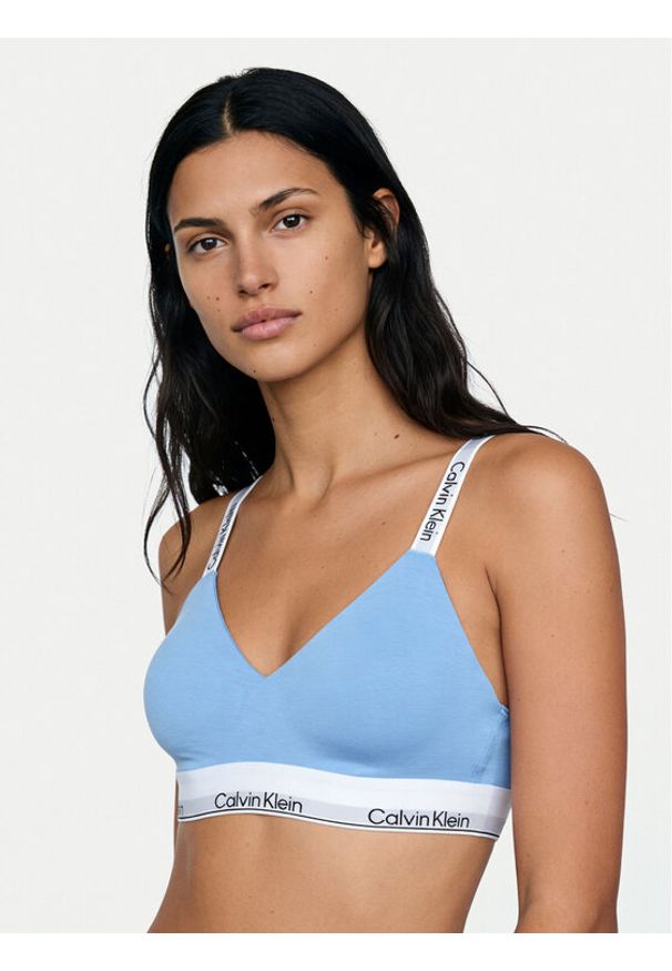 Calvin Klein Underwear Biustonosz braletka LV00QF8504 Niebieski. Kolor: niebieski. Materiał: bawełna